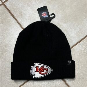 Kansas City Chiefs 47 Brand Black Beanie with KC Emblem